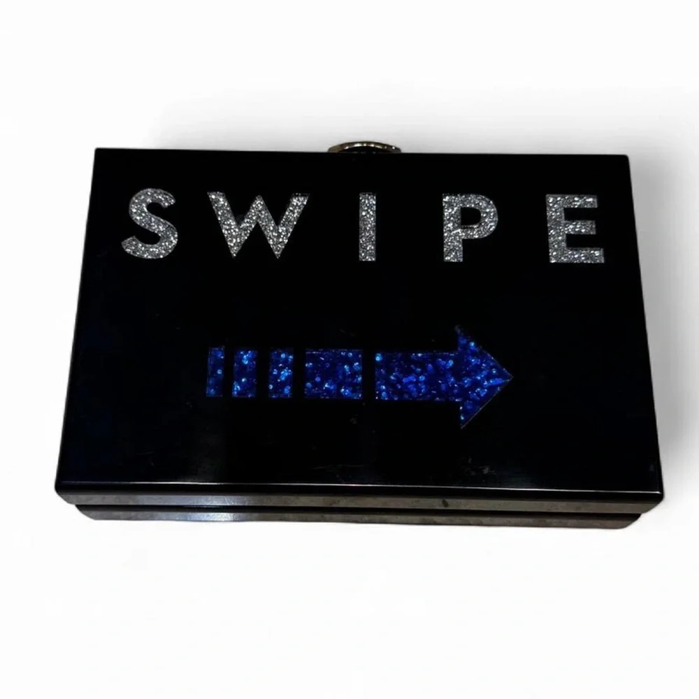 Milly Y2K Acrylic Box Clutch Purse Bag NWT Retro Glam Hard Case Party